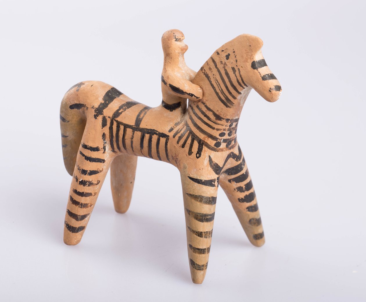 Horse and Rider, Probably from Boetia, Greek, Archaic Period, c.550 BC by Greek