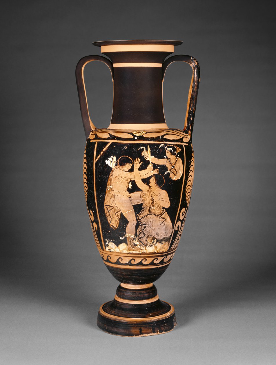 Paestan red-figure neck amphora, c.340 BC by Greek