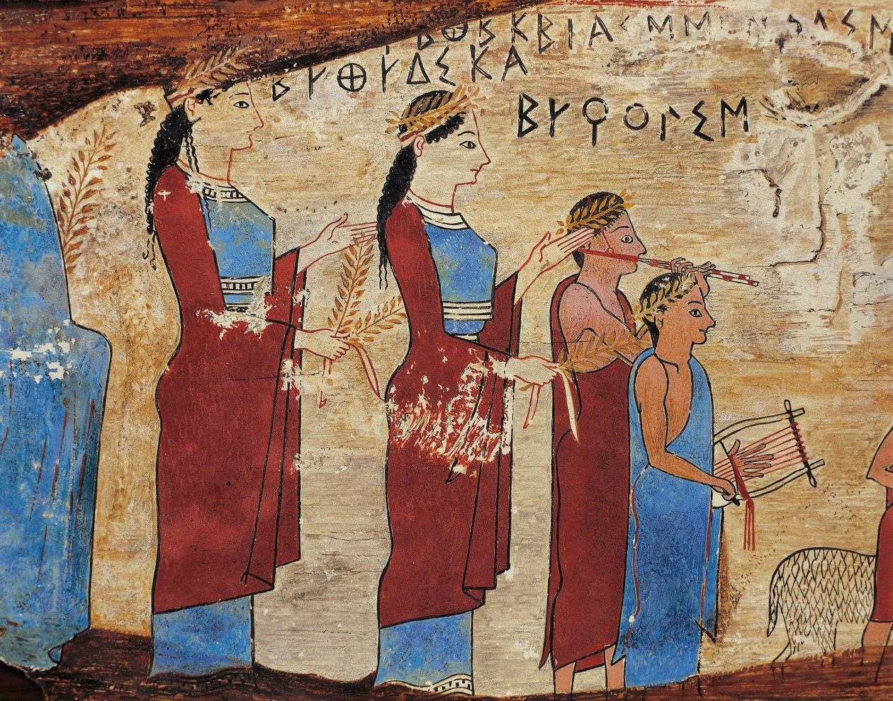Votive panel from the Pitsa Cave near Sikyon (detail) by Greek