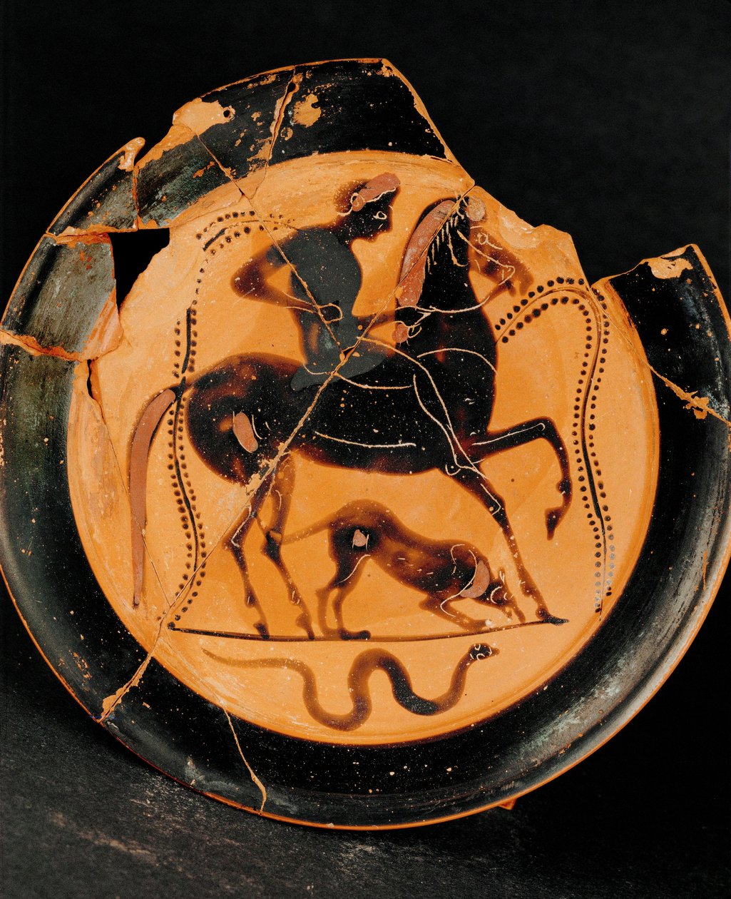 Rider and his dog by Greek School