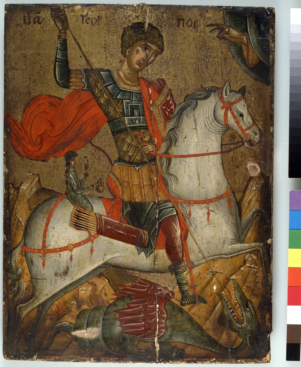 St. George slaying the Dragon, icon, Creto-Venetian School by Greek School