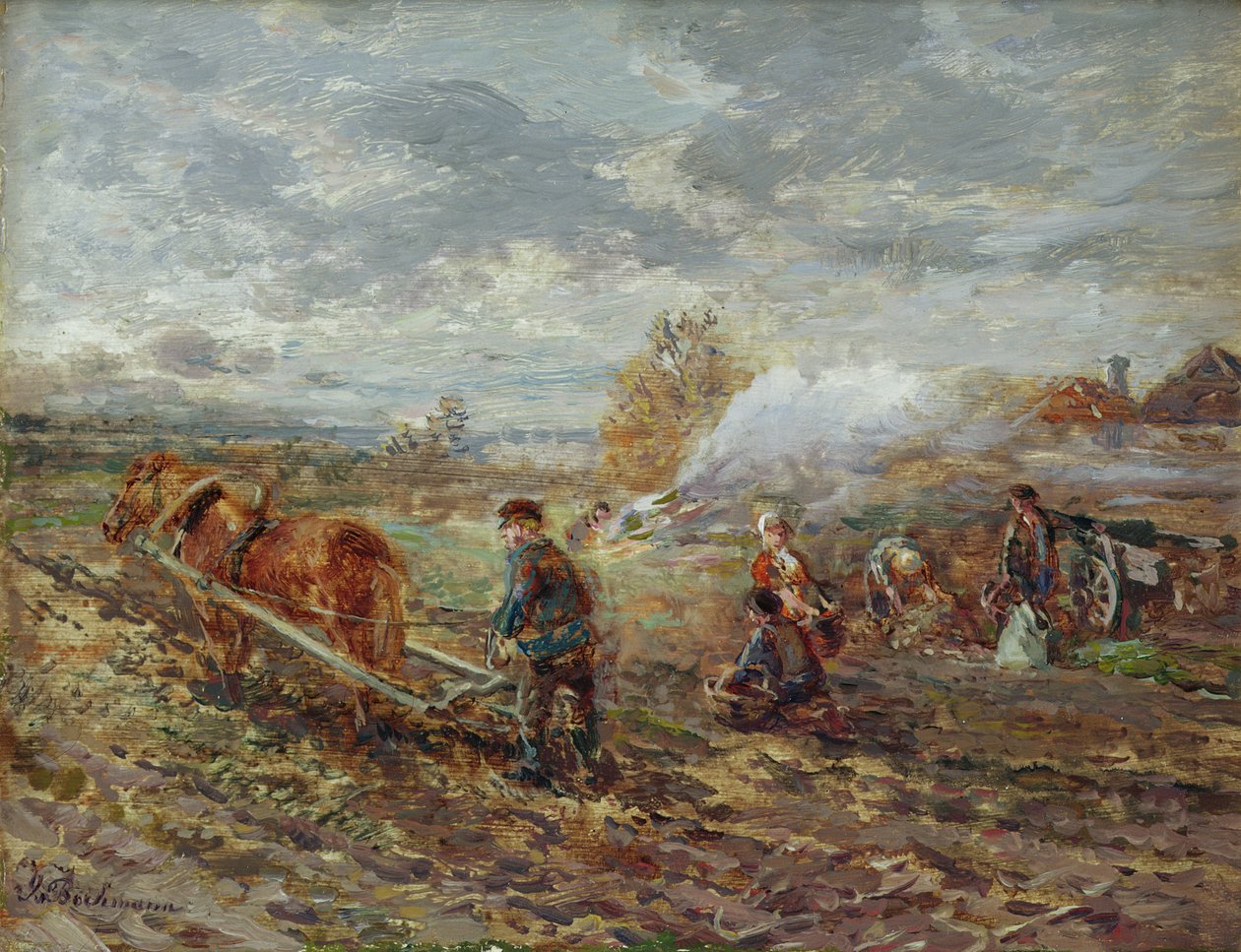 Winter Ploughing by Gregor von Bochmann