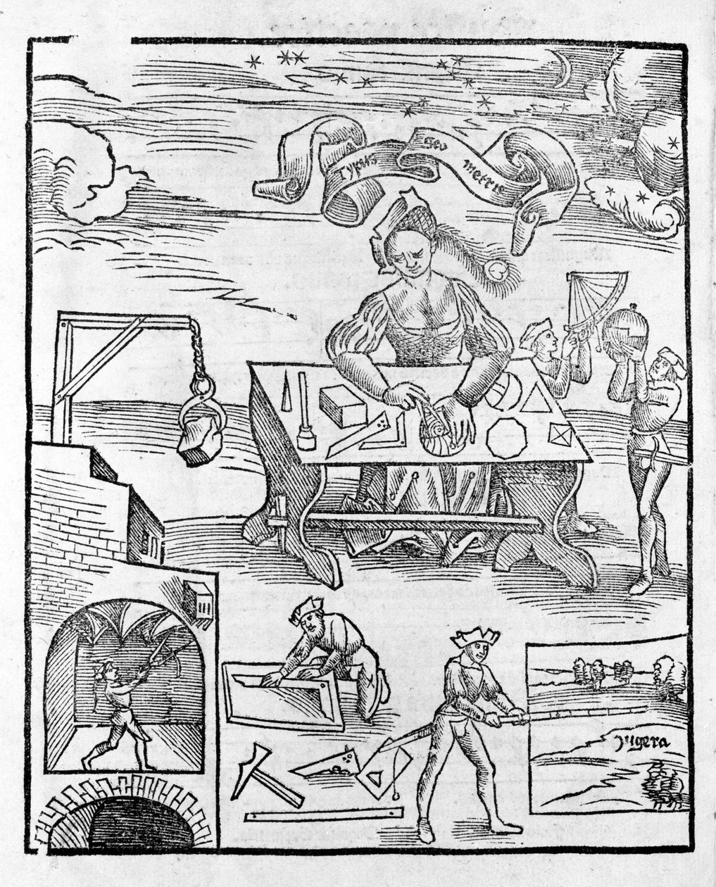 Liberal Arts: La geometria - in “Margarita Philosophica” by Gregor Reisch (1467-1525). Bale by Gregor Reisch