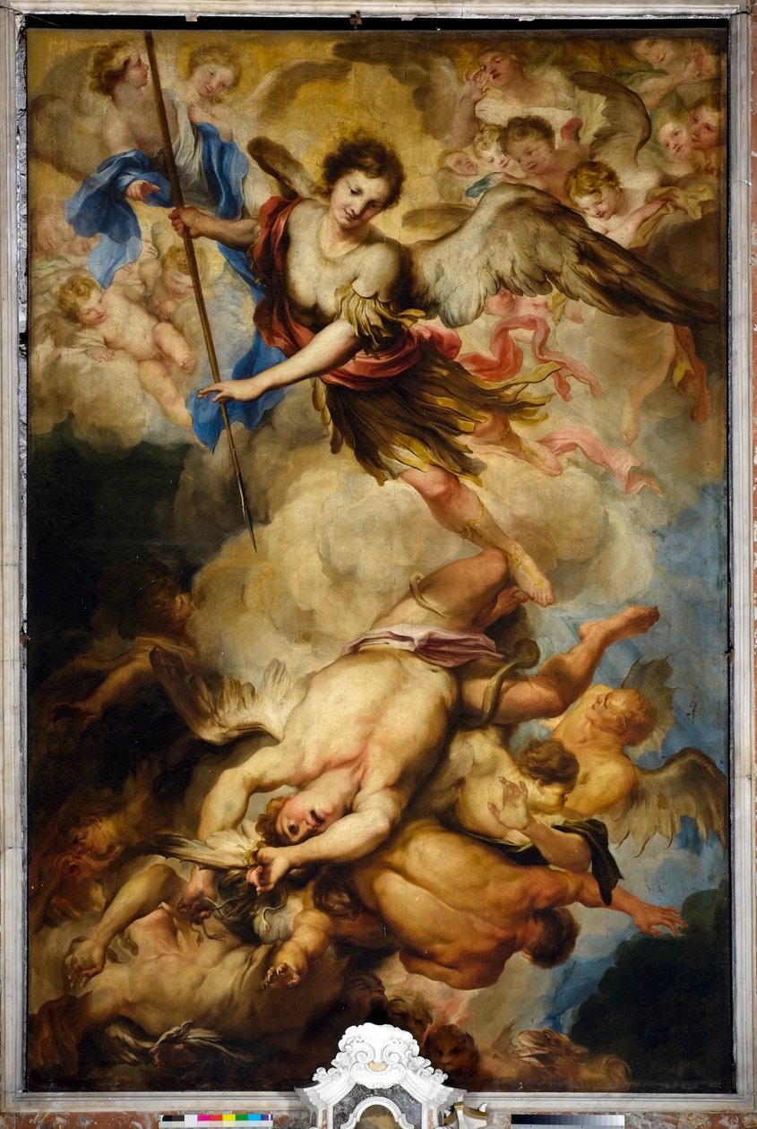 St. Michael the Archangel Defeats the Rebel Angels, c.1680 by Gregorio De Ferrari