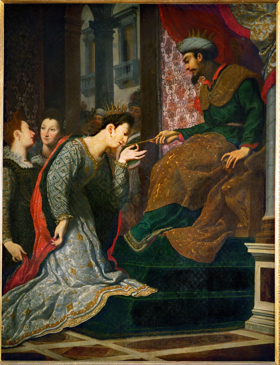 Esther Before Ahasuerus (Xerxes I) by Gregorio Pagani