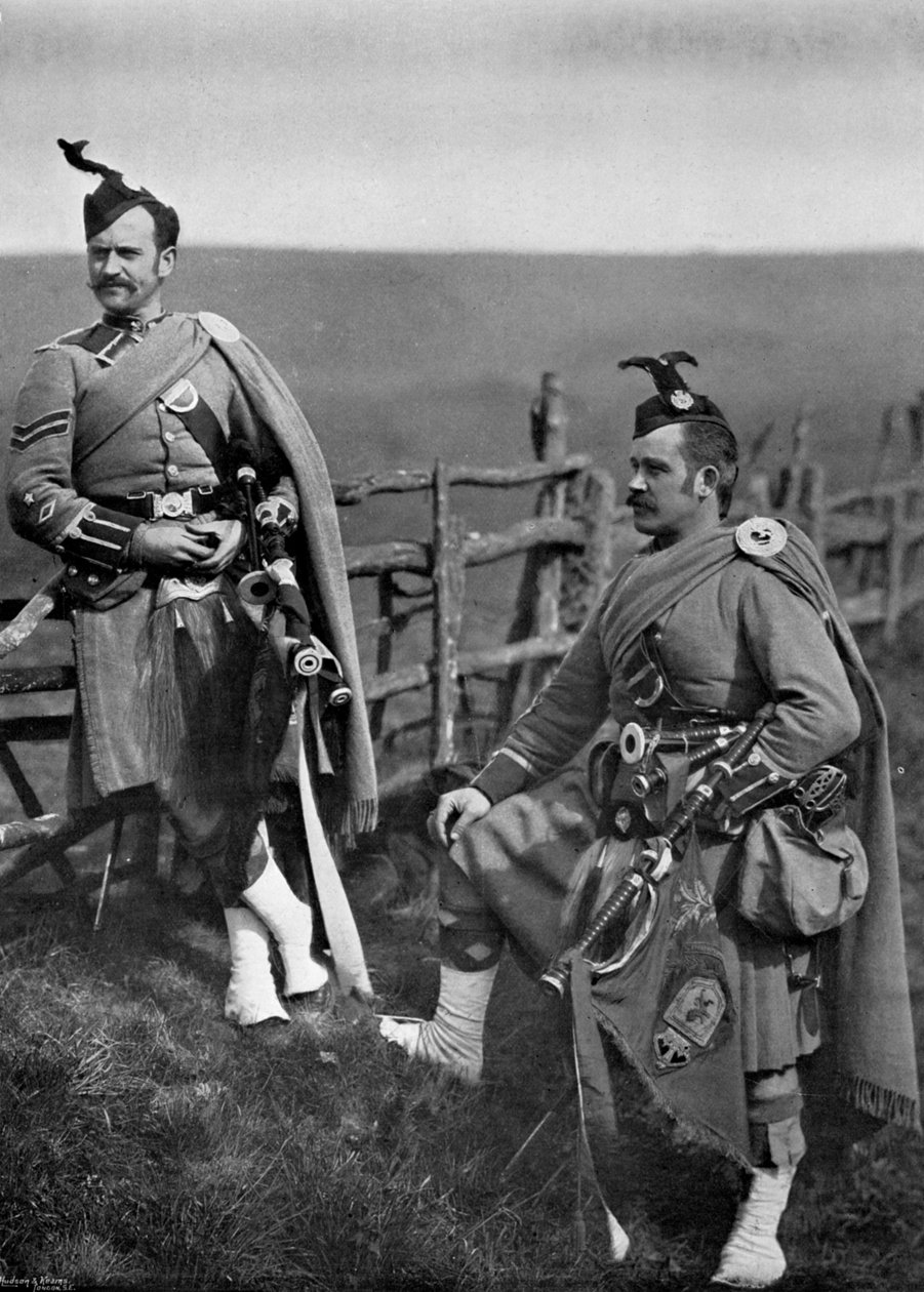 Pipe-Major Reith and Corporal-Piper Reith of the London Scottish by Gregory and Co