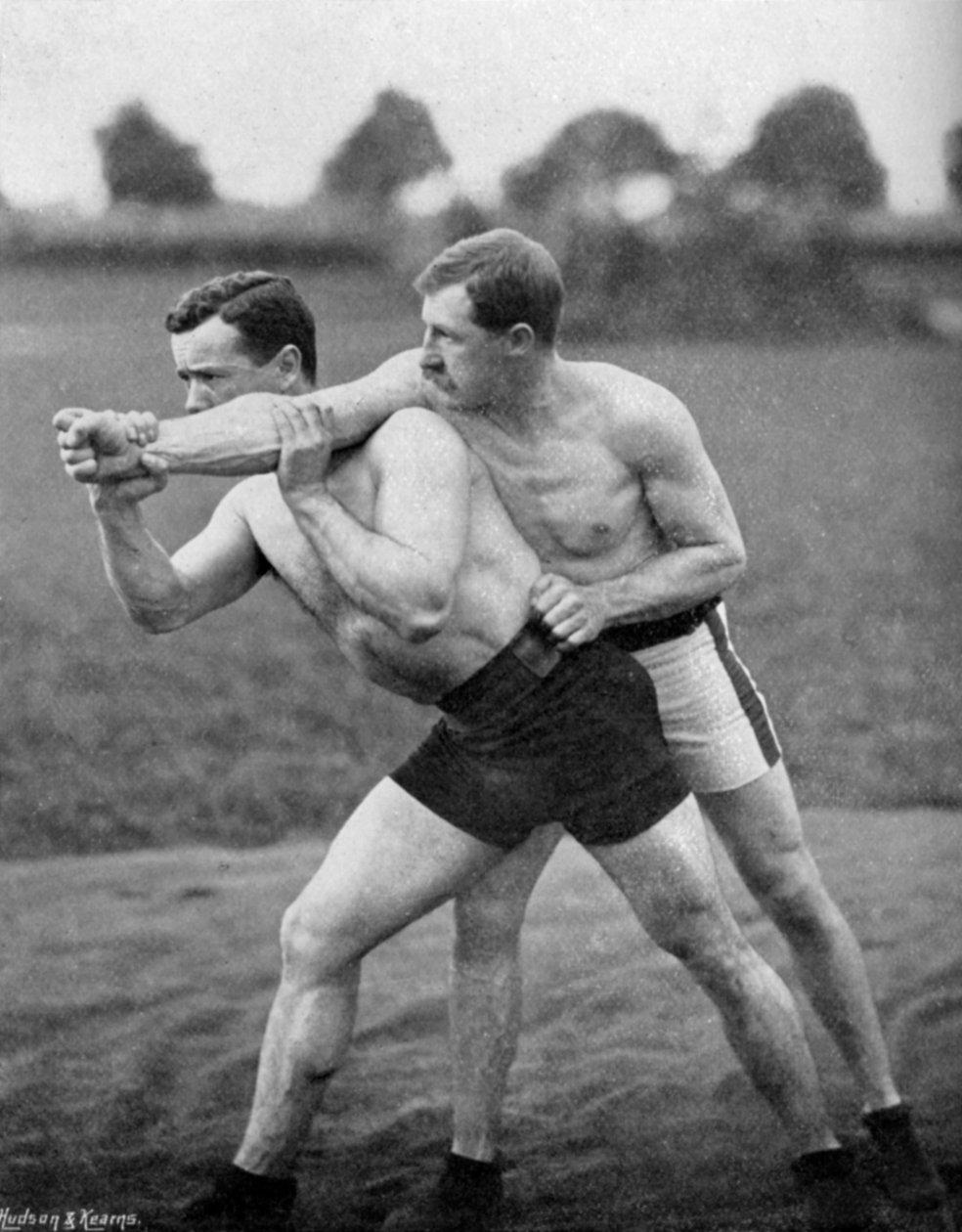 The Flying Mare Outside, Wrestling Display, Aldershot, Hampshire by Gregory and Co