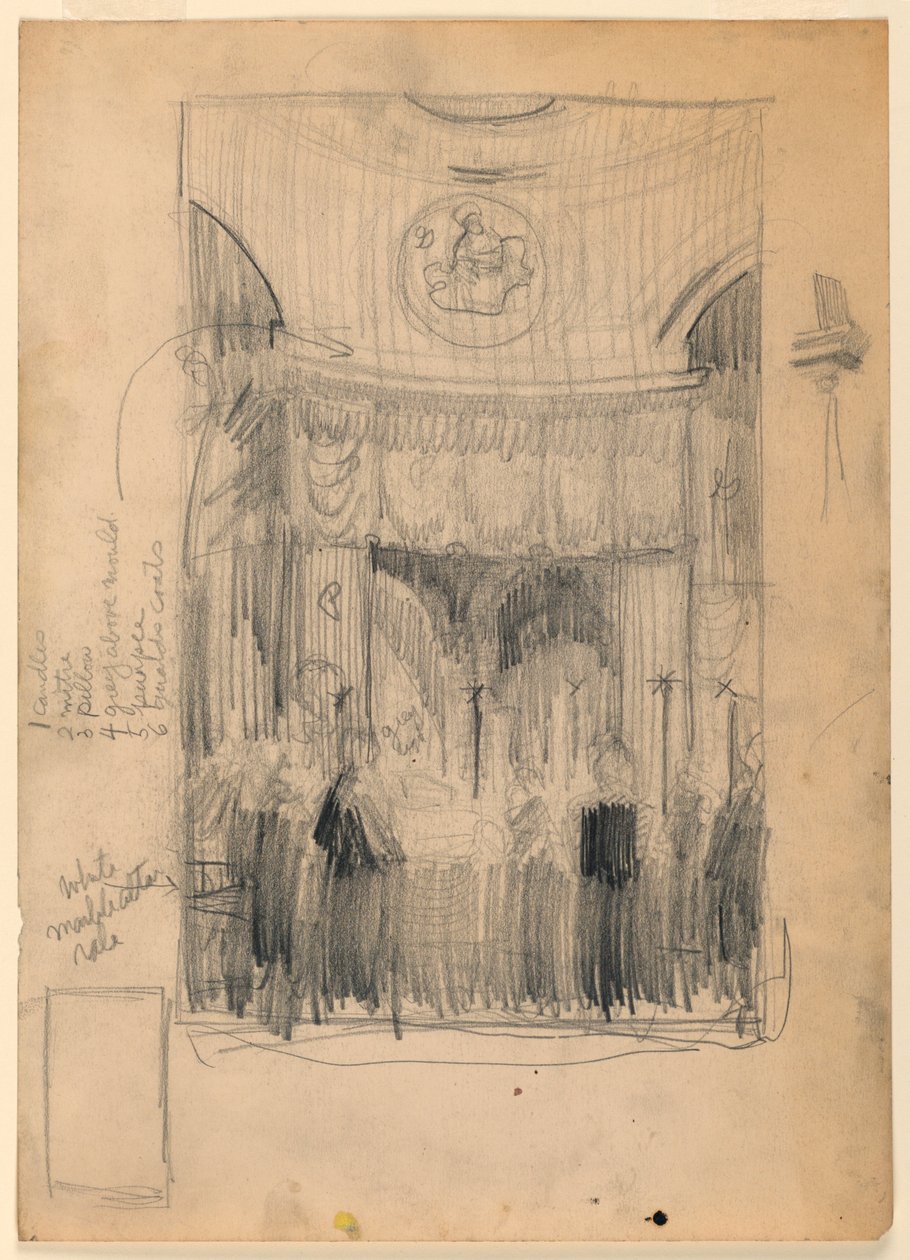 Funeral of James Cardinal Gibbons at Roman Catholic Cathedral, Baltimore, MD by Griffith Baily Coale