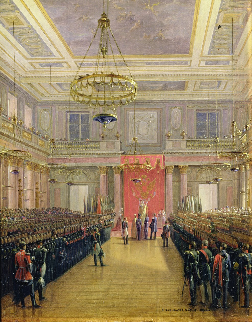 The Oath of the Successor to the Throne Alexander II Nickolaevich in the Winter Palace, 1837 by Grigori Grigor