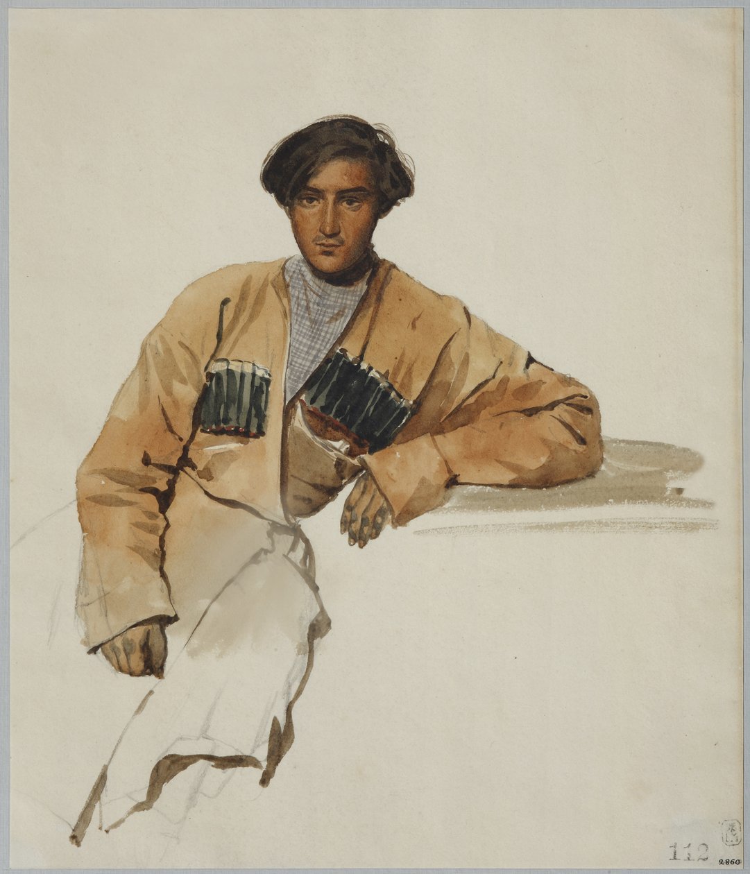 Portrait of Christophor Dmitrievich Sanikidze by Grigori Grigorevich Gagarin