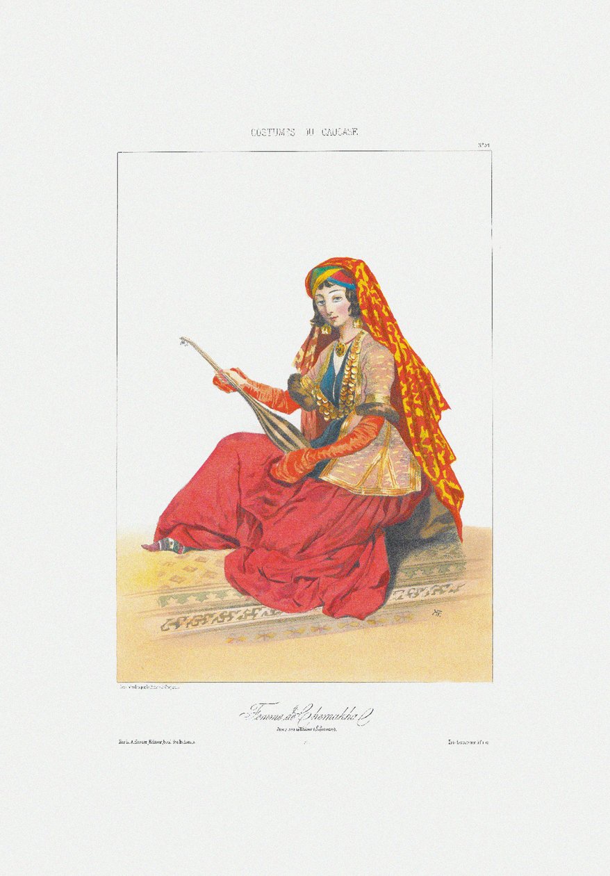Woman of Shamakhy (From: Scenes, paysages, meurs et costumes du Caucase) by Grigori Grigorevich Gagarin