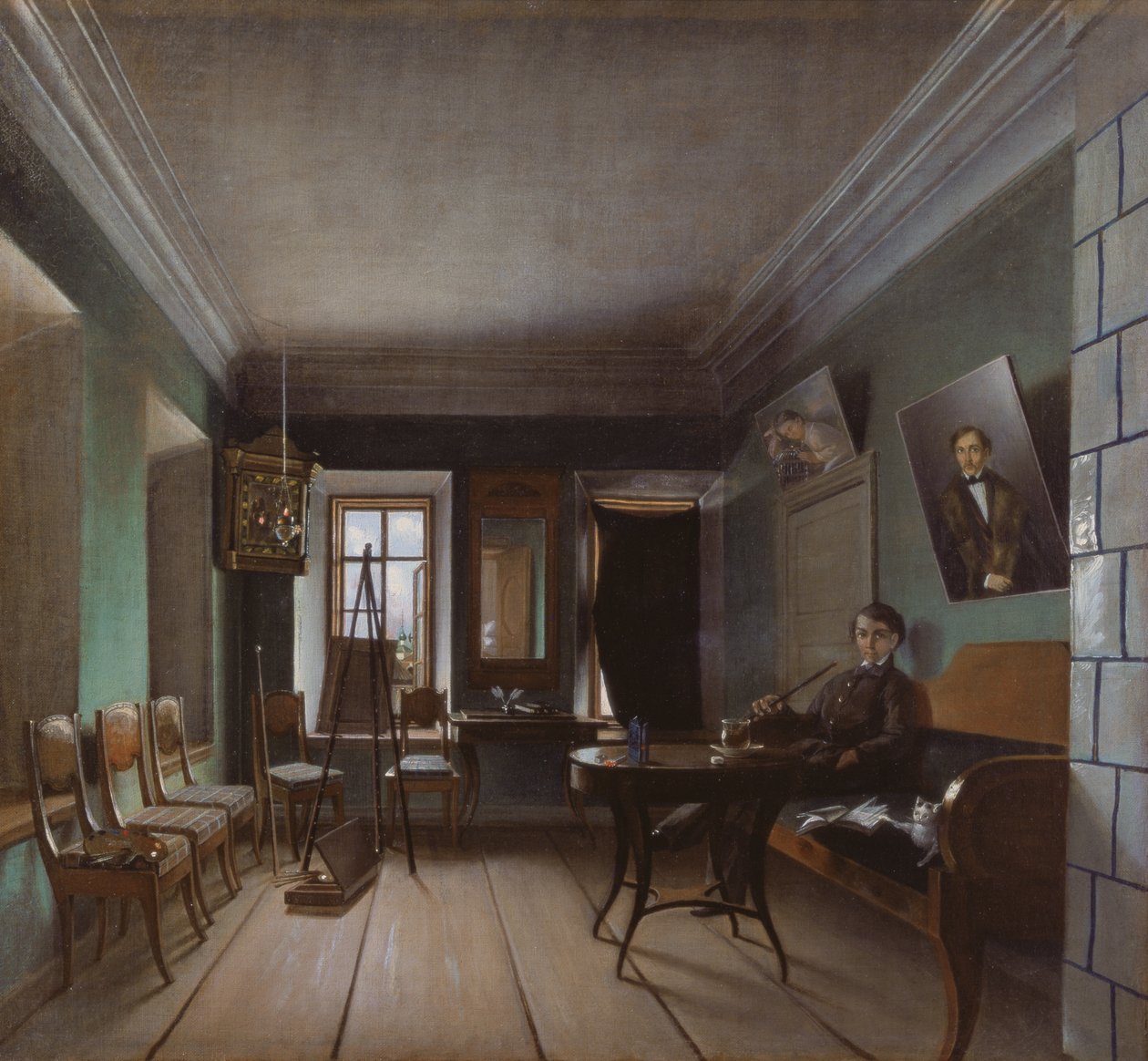 Interior of Bykovs House, 1850s by Grigory Vasilievich Yurov