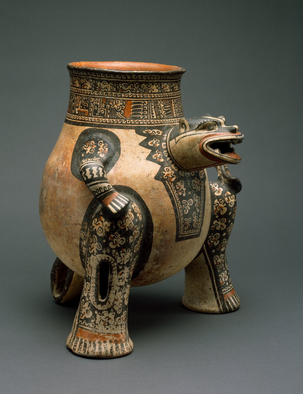 Jaguar Vessel, Northwestern Costa Rica, Late Period VI, 1200-1400 by Guanacaste Nicoya Culture Guanacaste Nicoya Culture