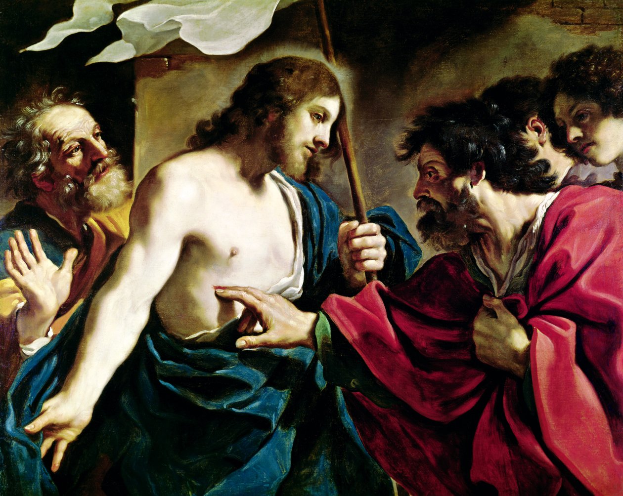 The Incredulity of St. Thomas by Giovanni Francesco Barbieri
