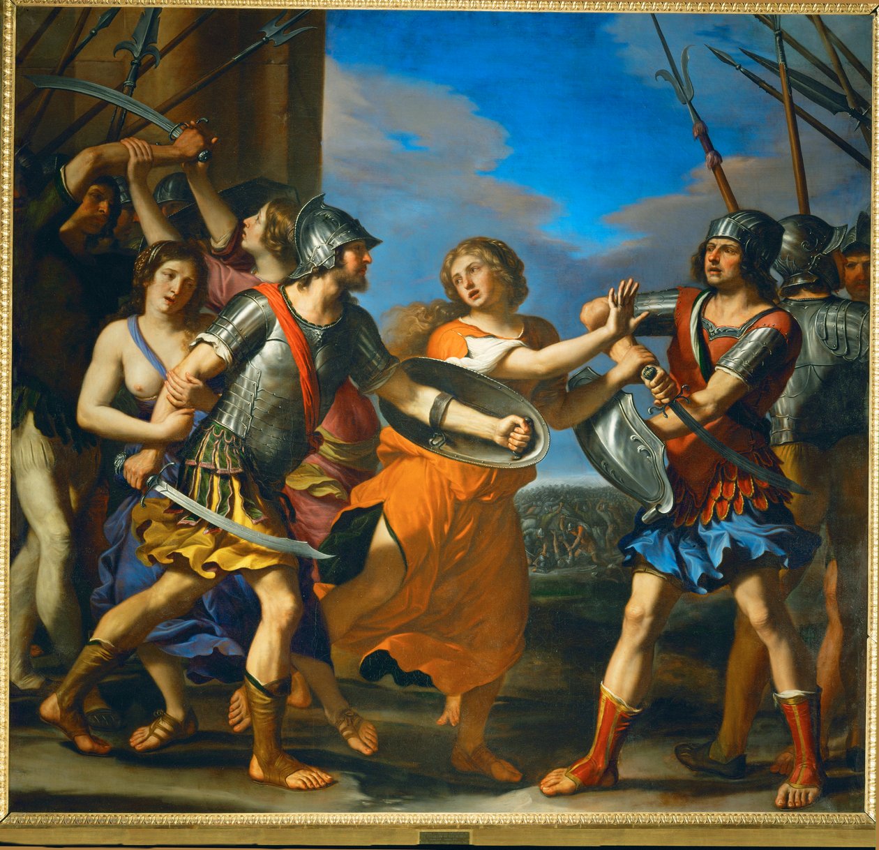 Hersilia Separates Romulus and Tatius, the King of the Sabines by Guercino (1591 1666)