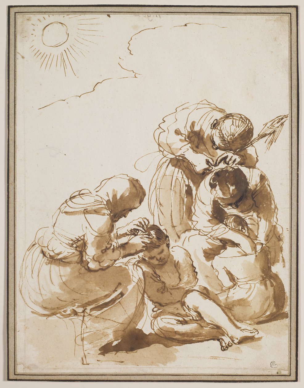 The Louse Hunters, Early 1620s by Guercino (1591-1666)