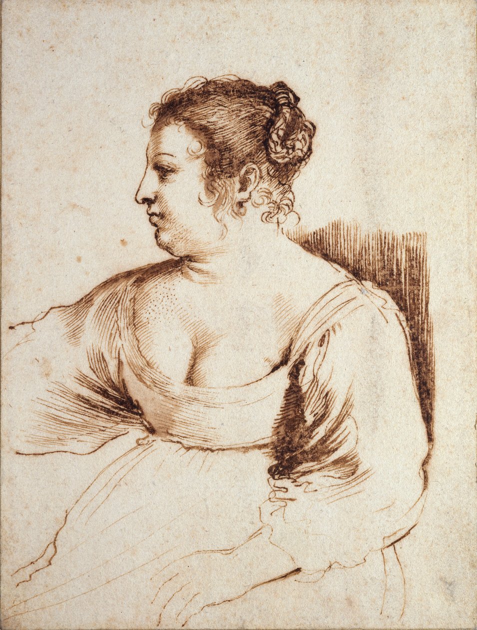 A Woman Seated by Guercino