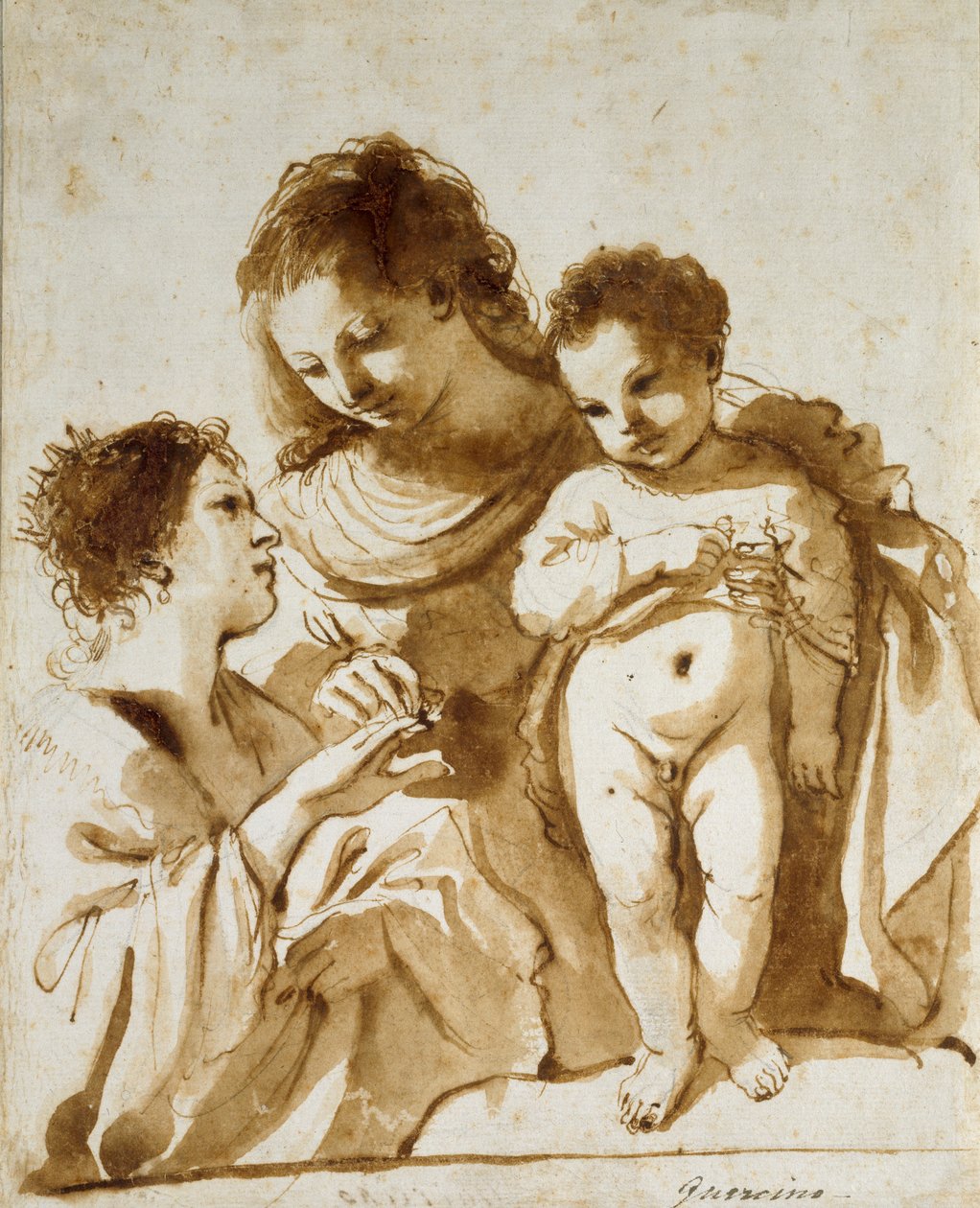 The Mystic Marriage of St Catherine by Guercino