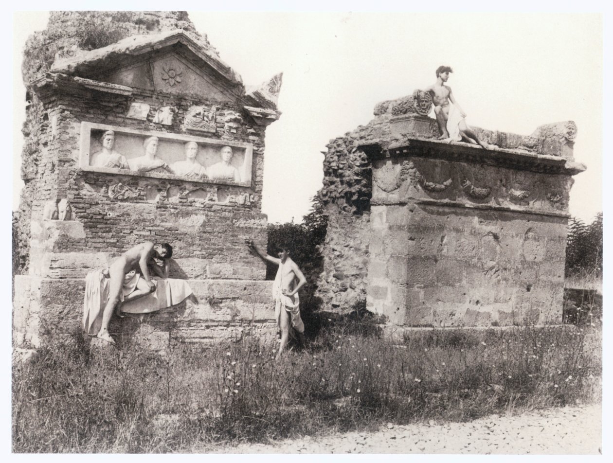 Boys Among Tombs by Guglielmo (1852 1930) Plüschow
