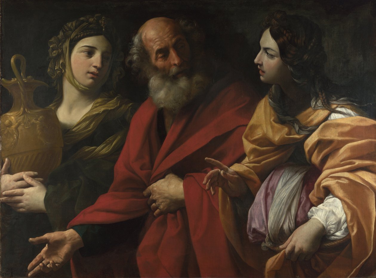 Lot and His Daughters Leaving Sodom, c. 1615 by Guido Reni