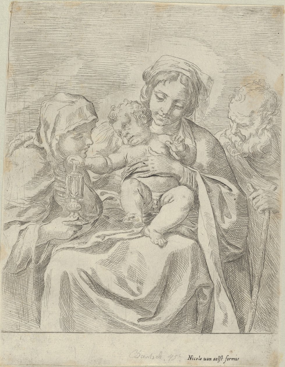 The Holy Family with Saint Clare by Guido Reni