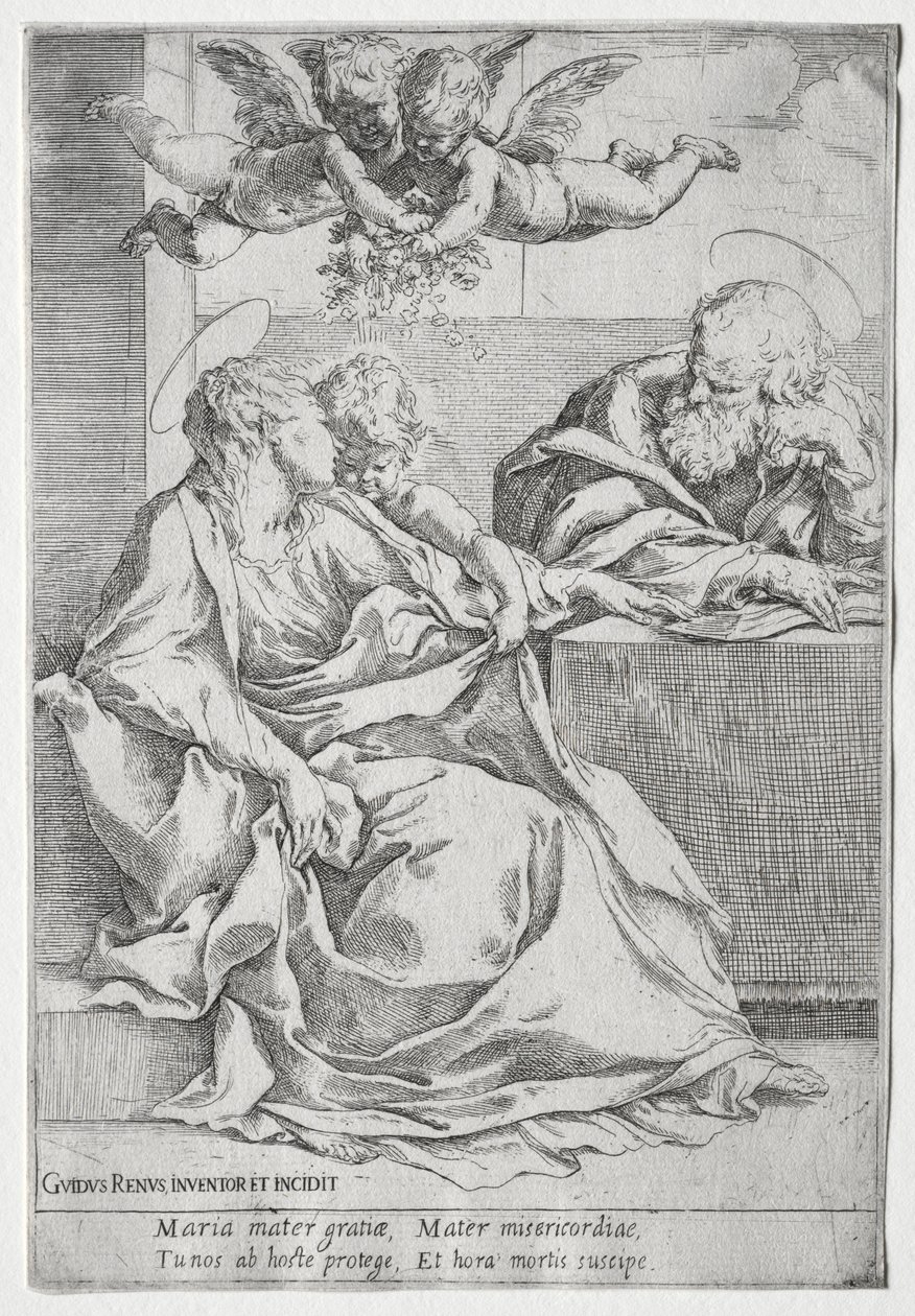 The Holy Family with Two Angels by Guido Reni