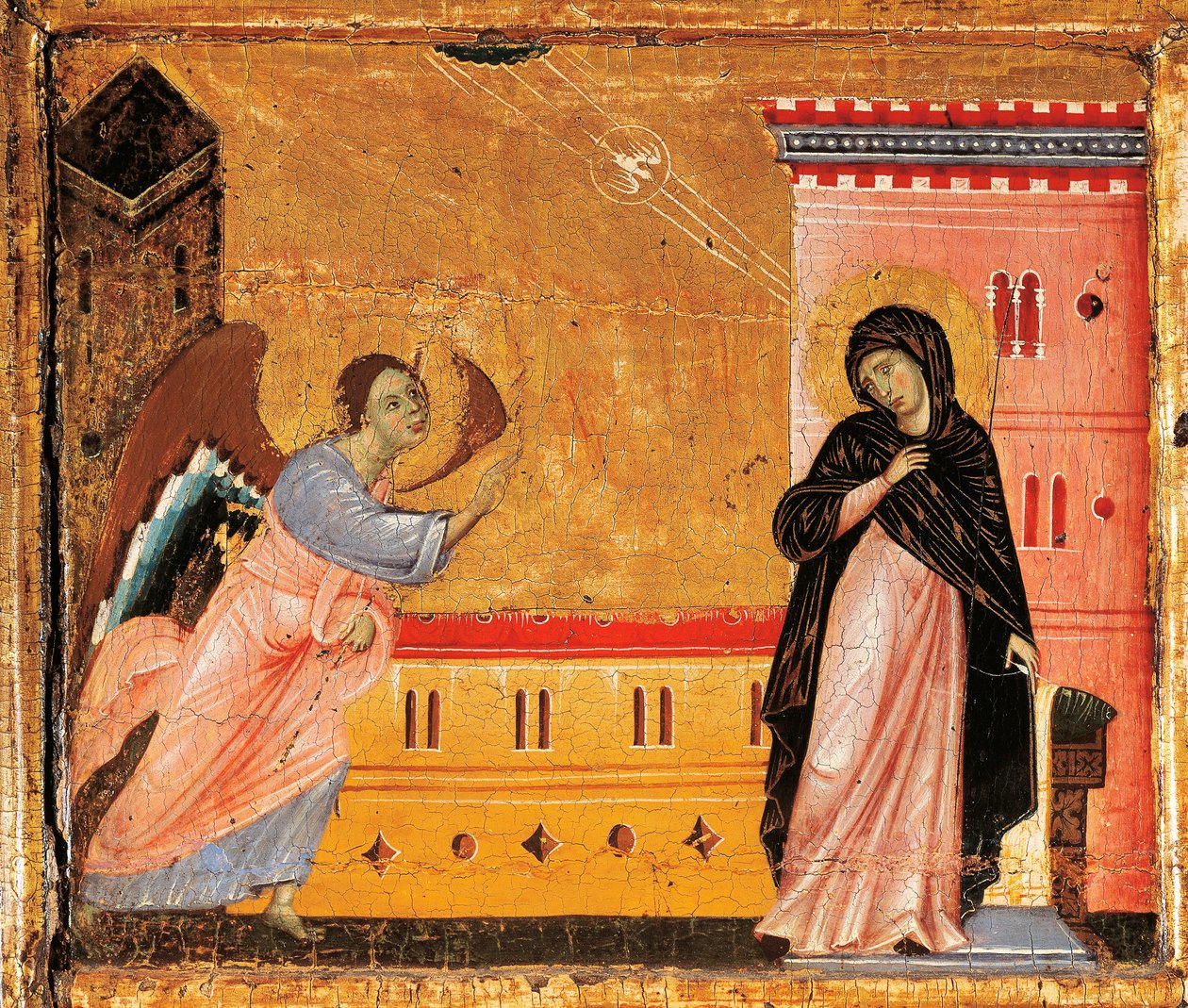 Annunciation, detail by Guido da Siena
