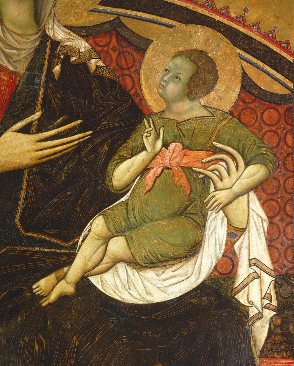 The Child Jesus (detail) by Guido da Siena