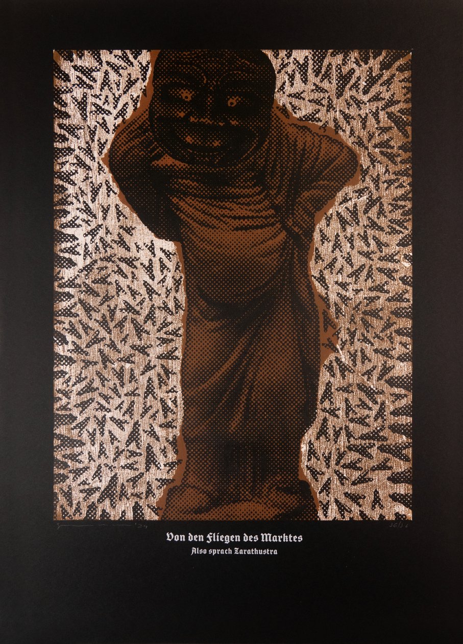 On The Flies Of The Market Place, Thus Spoke Zarathustra, 2024 by Guilherme Pontes