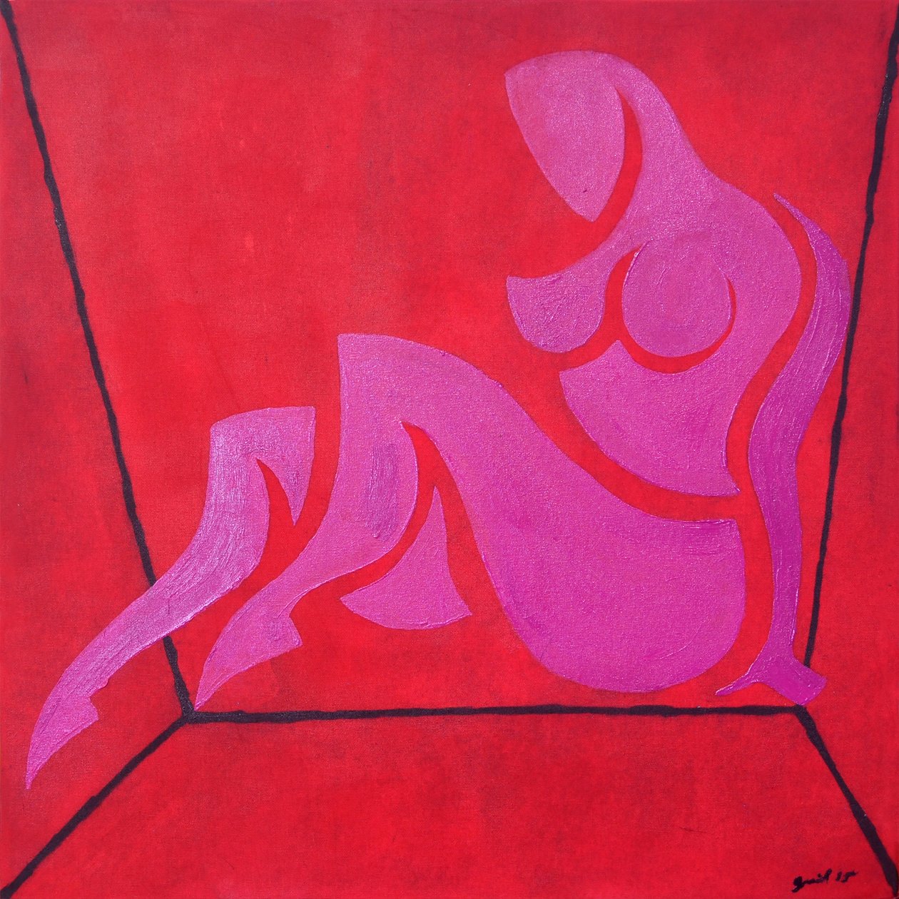 Study for Figure in Cubic Space by Guilherme Pontes