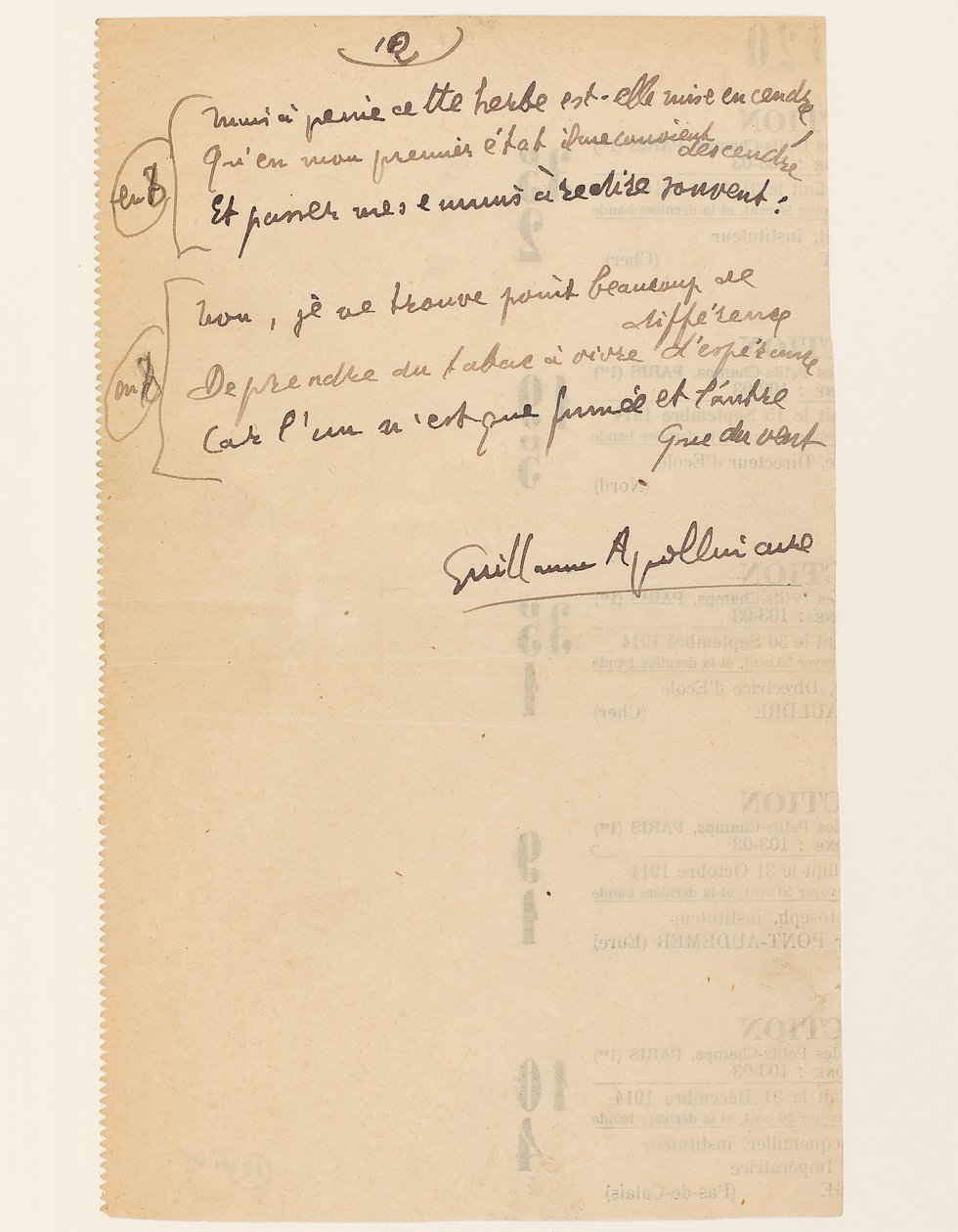 Anecdotal Life. Hymn of the League of Nations. Tobacco. by Guillaume Apollinaire