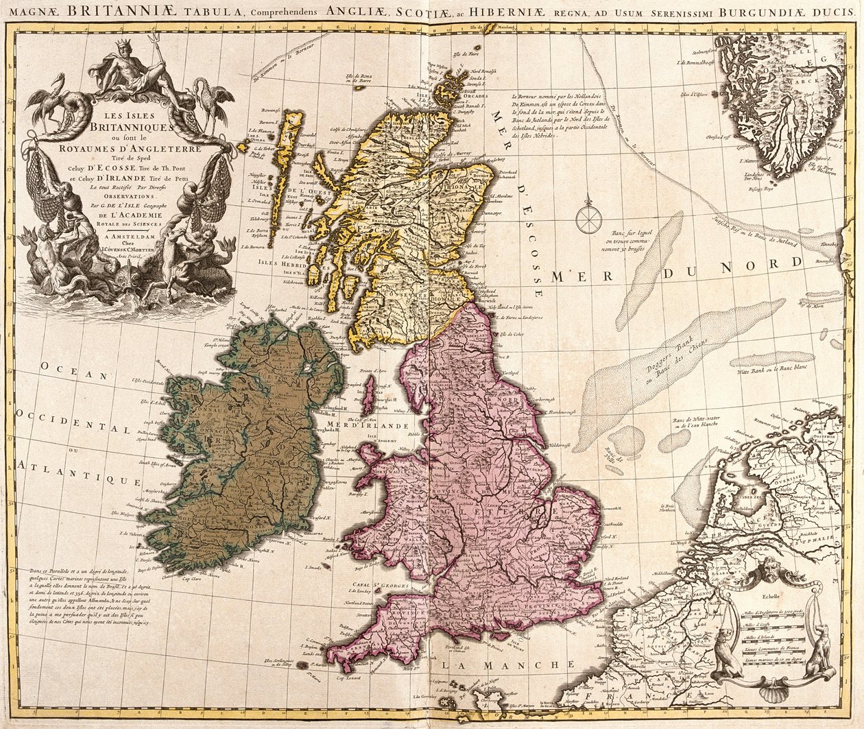 Great Britain and Ireland by Guillaume Delisle