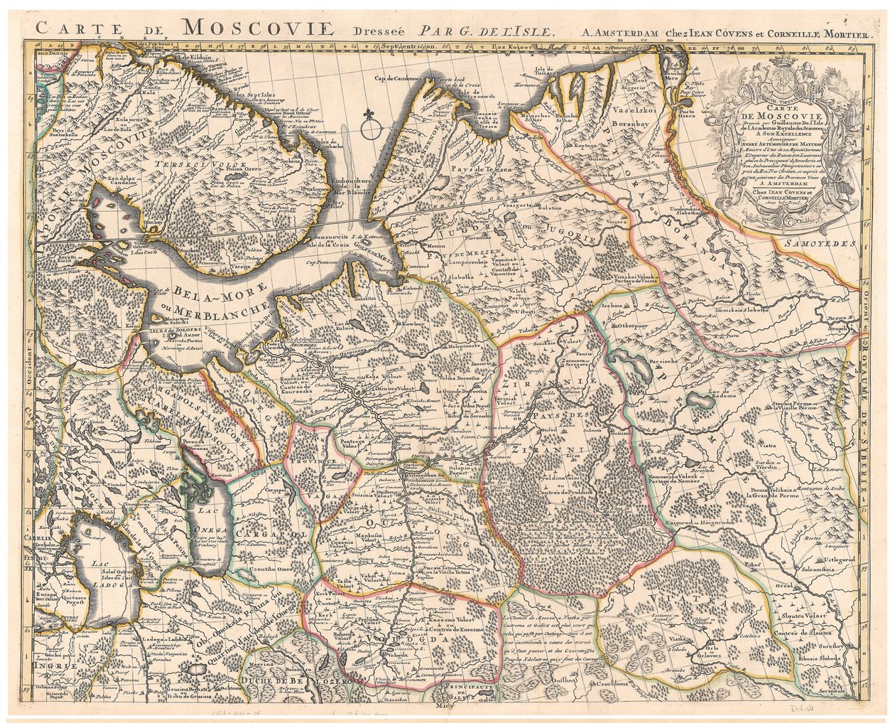 Map of Muscovy by Guillaume Delisle