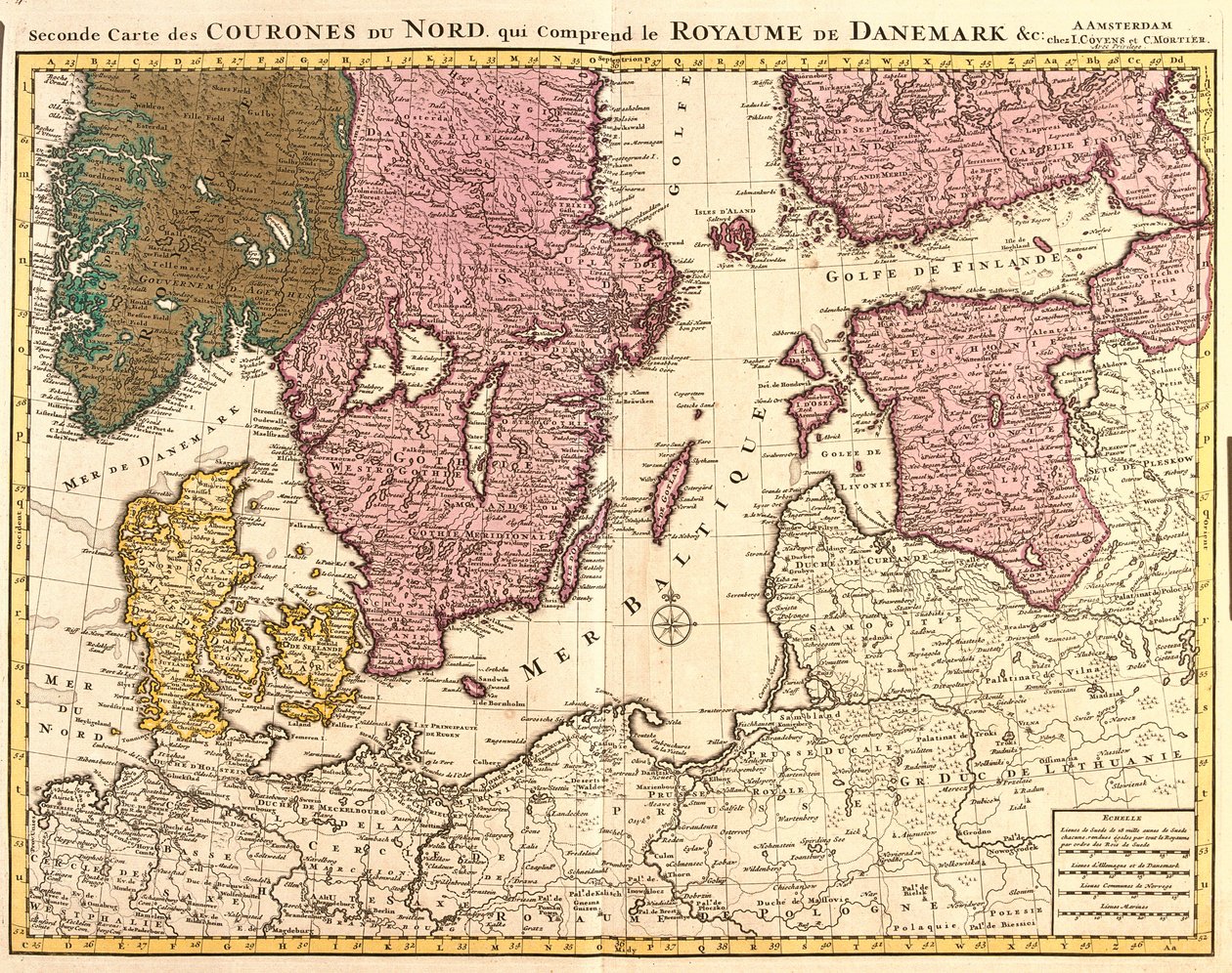Map of the Northern Kingdoms (Denmark, Sweden, Norway and Finland) (etching) by Guillaume Delisle