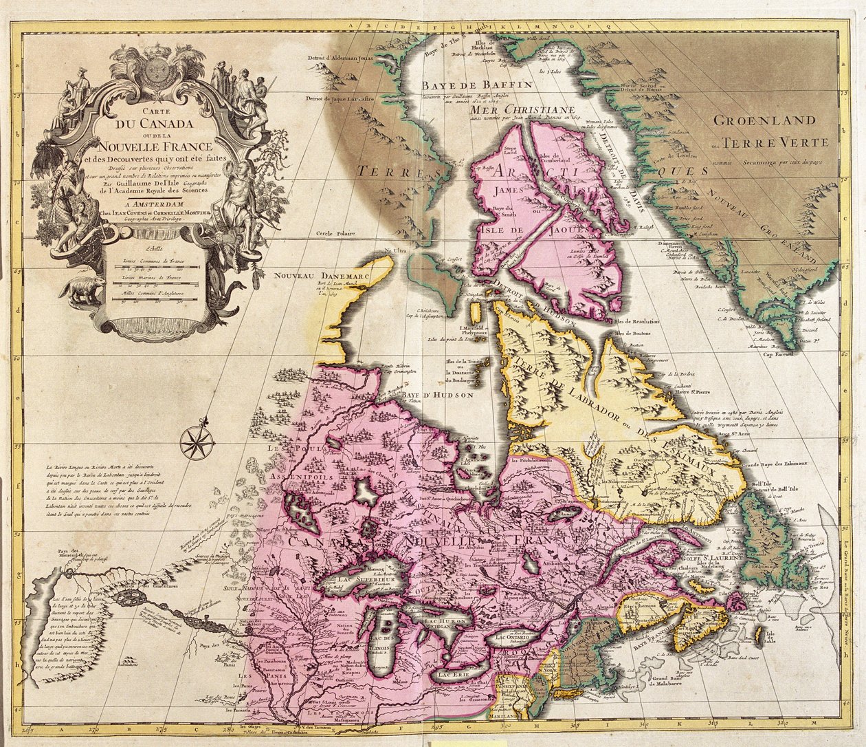Ontario, Quebec, Nova Scotia, New Brunswick, Manitoba, Nunavut, Prince Edward Island, Newfoundland and Labrador, Canada, Greenland by Guillaume Delisle