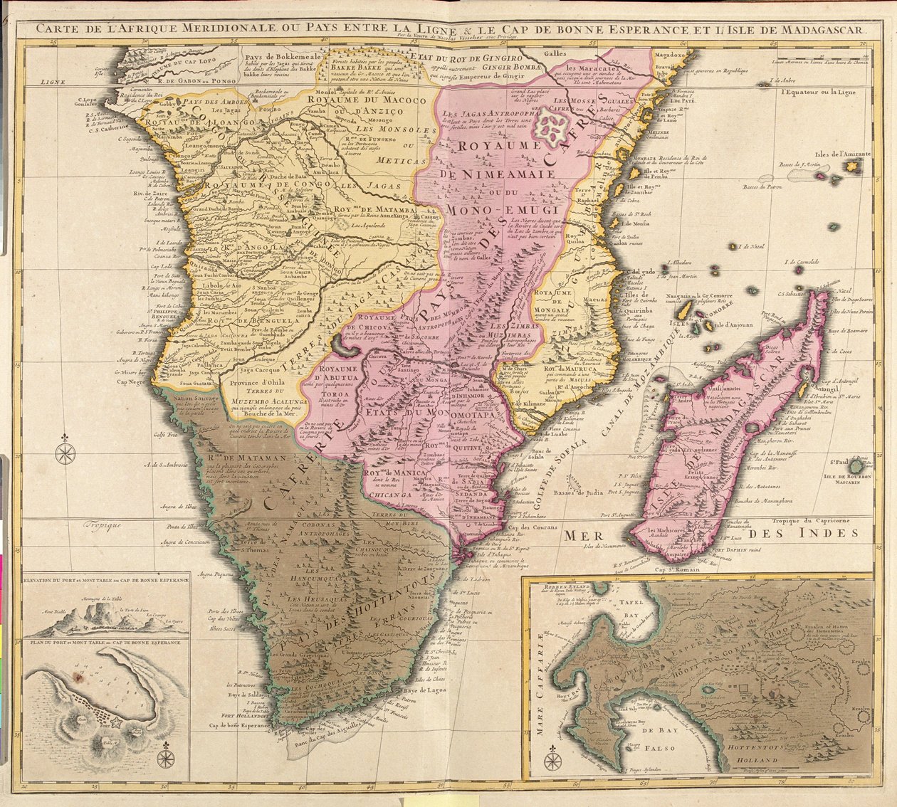 South Gabon, Large Part of Republic of the Congo, Large Part of Democratic Republic of the Congo, Large Part of Uganda, Large Part of Kenya, South Somalia, Rwanda, Burundi, Tanzania, Angola by Guillaume Delisle