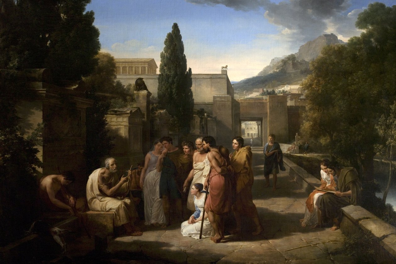 Homer Singing His Iliad at the Gate of Athens by Guillaume Guillon Lethière