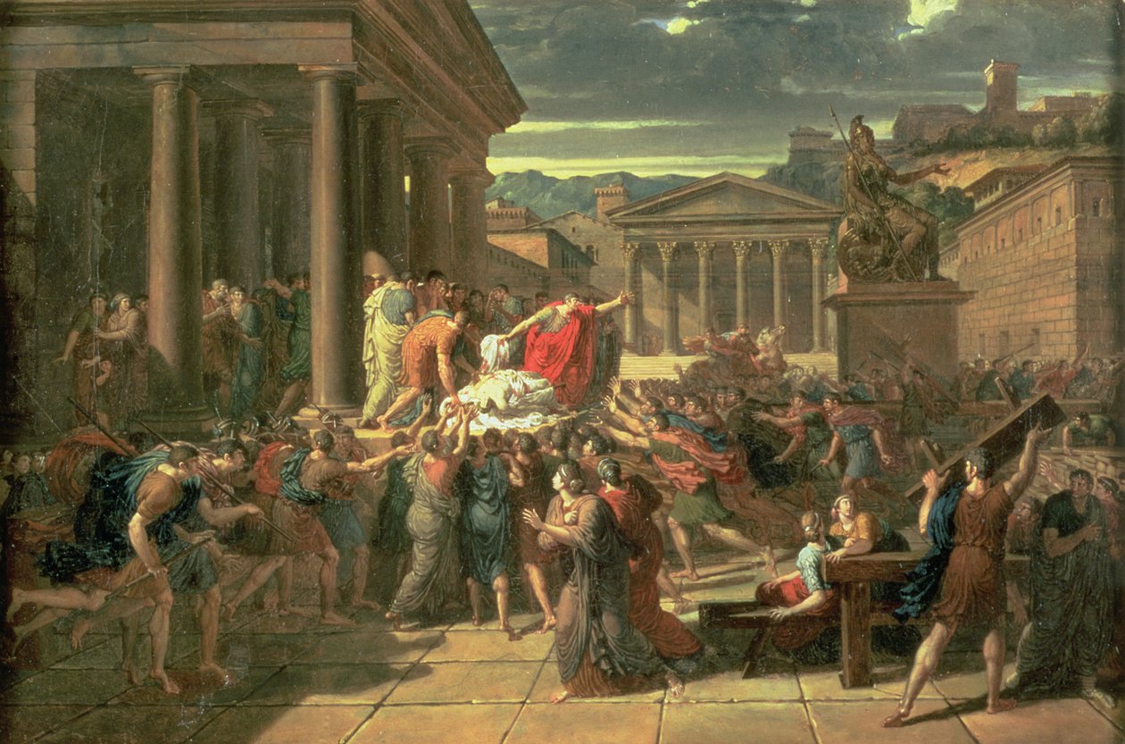 The Death of Caesar by Guillaume Guillon Lethière