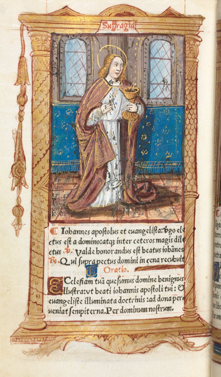 Printed Book of Hours (Use of Rome): St. John the Evangelist by Guillaume Le Rouge