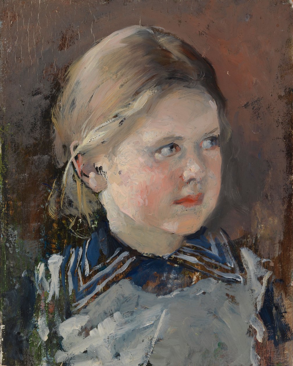 Head of a Girl, Study for the Family Portrait of Baron Magnus von Born by Gunnar Berndtson