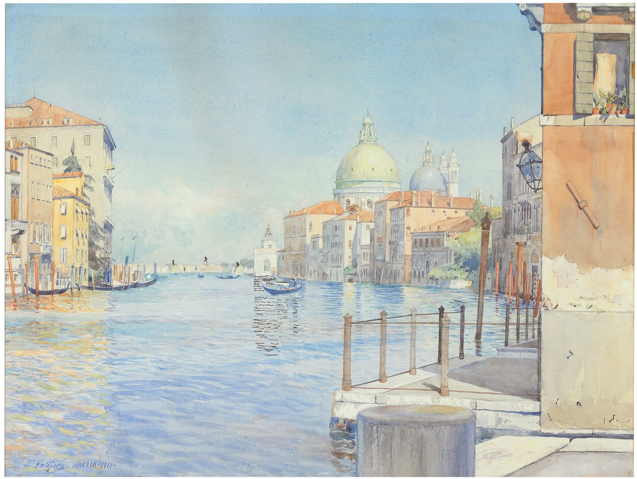 The Grand Canal, Venice, with the Santa Maria della Salute by Gunnar Widforss