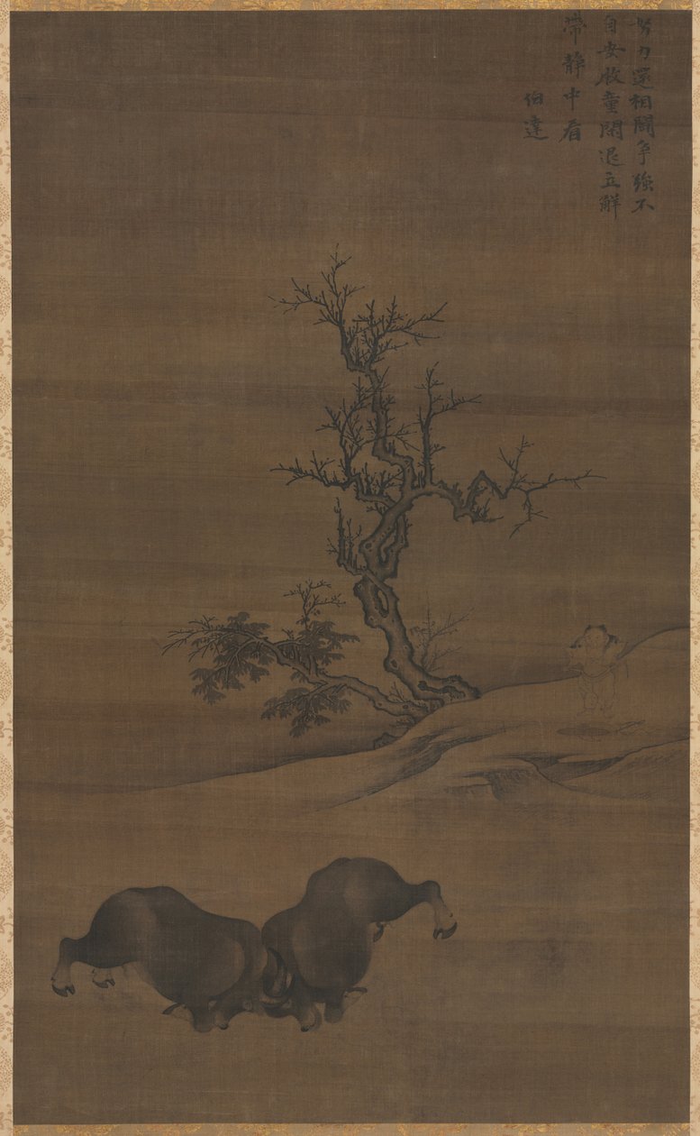 Herdboys and Buffalo in Landscape, 1200s by Guo Min