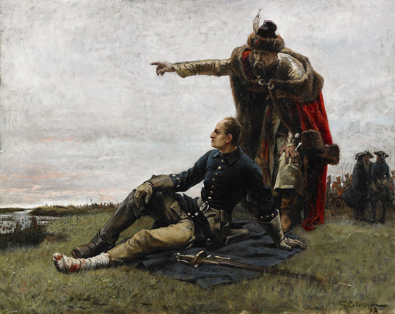 Charles XII of Sweden and Ivan Mazepa after the Battle of Poltava, 1879 by Gustaf Cederström