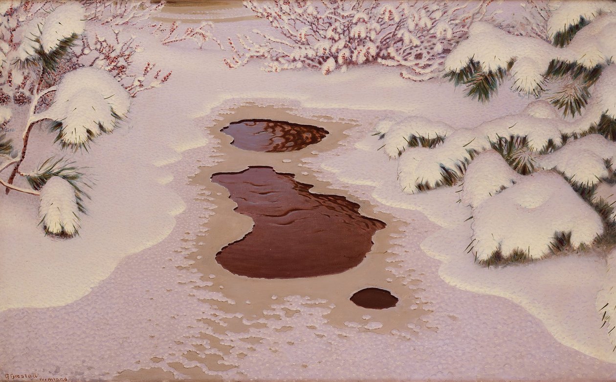 Spring in Winter by Gustaf Fjaestad