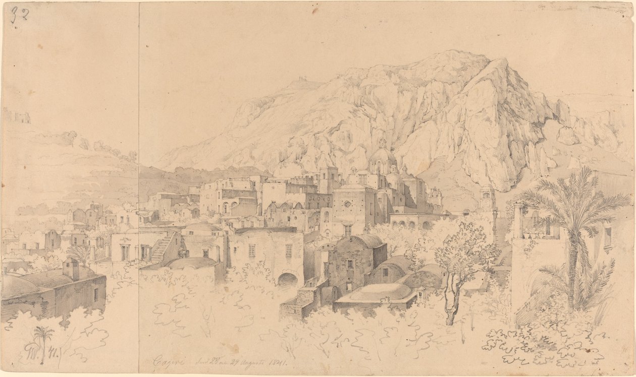 View of Capri by Gustaf Wilhelm Palm