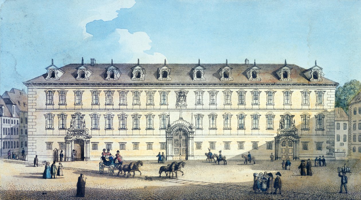 Wallenstein Palace, c.1830 by Gustav Friedrich Amalius Taubert