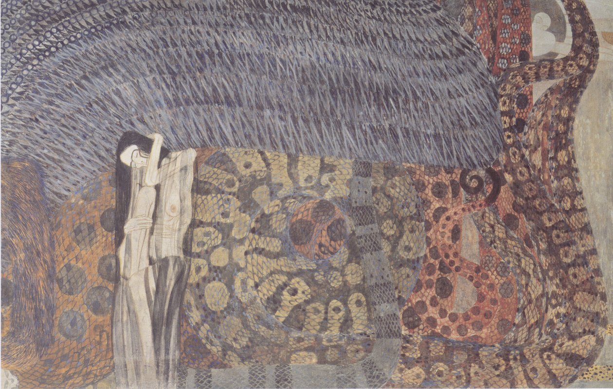 Gnawing Grief by Gustav Klimt