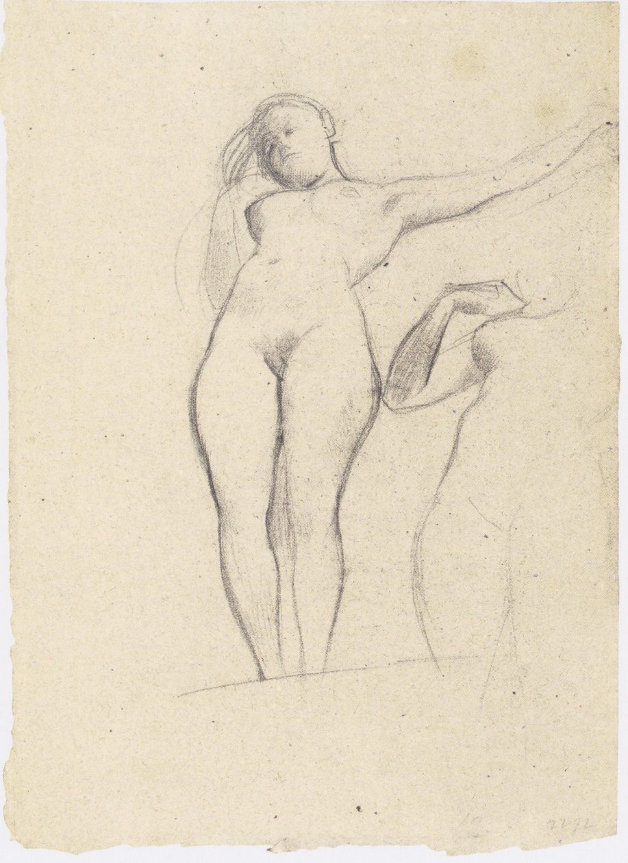 Two Studies of a Standing Nude to the Left by Gustav Klimt