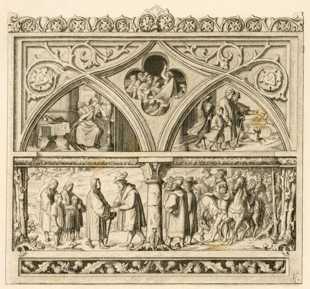 The Journey of Martin Luther to the Count Mansfeld by Gustav Ferdinand Leopold Konig