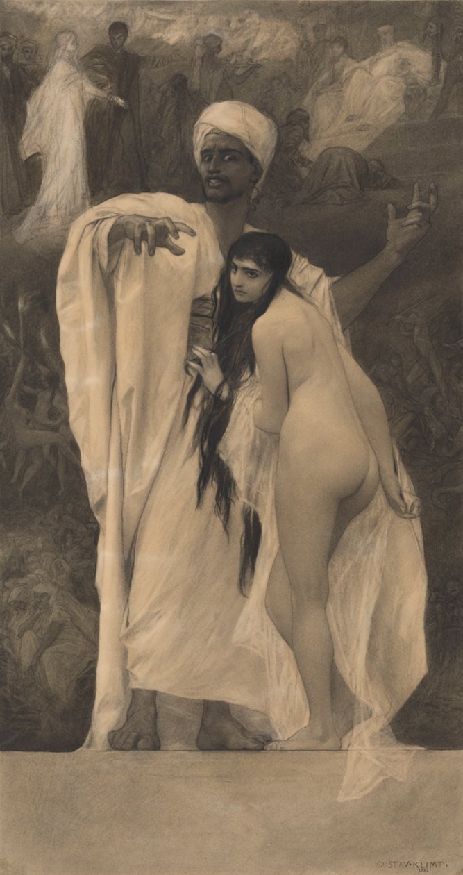 The Fairy Tale (Template for: Gerlach & Schenk, Allegories and Emblems No. 74) by Gustav Klimt